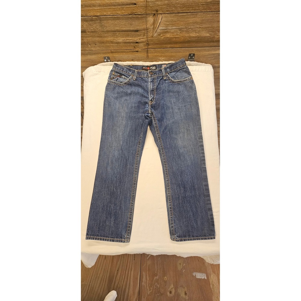 Ariat M4 Low Rise Boot Cut Jeans Mens 36x30 Blue Denim Western Workwear Pants
